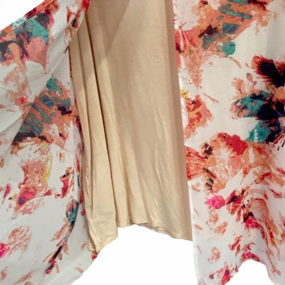 Target Plus Size Split Back Multicolor Knit Tank Top in Shades of Peach & Cream - Picture 7 of 12